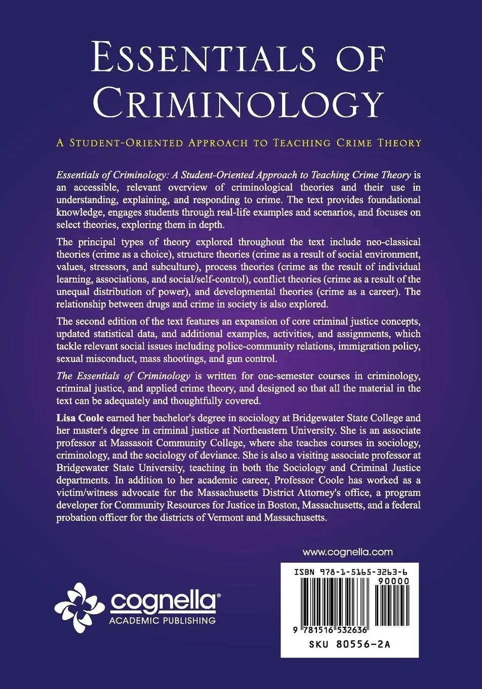 Rückseite: 9781516532636 | Essentials of Criminology | Lisa Coole | Taschenbuch | Englisch | 2018