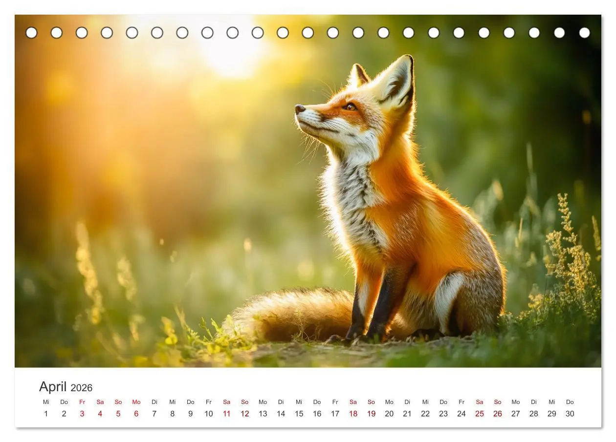 Bild: 9783457312636 | Wild und weich - Die zauberhafte Welt der Rotfüchse (Tischkalender...