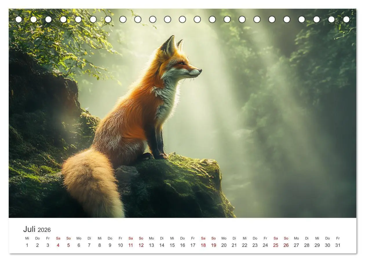 Bild: 9783457312636 | Wild und weich - Die zauberhafte Welt der Rotfüchse (Tischkalender...
