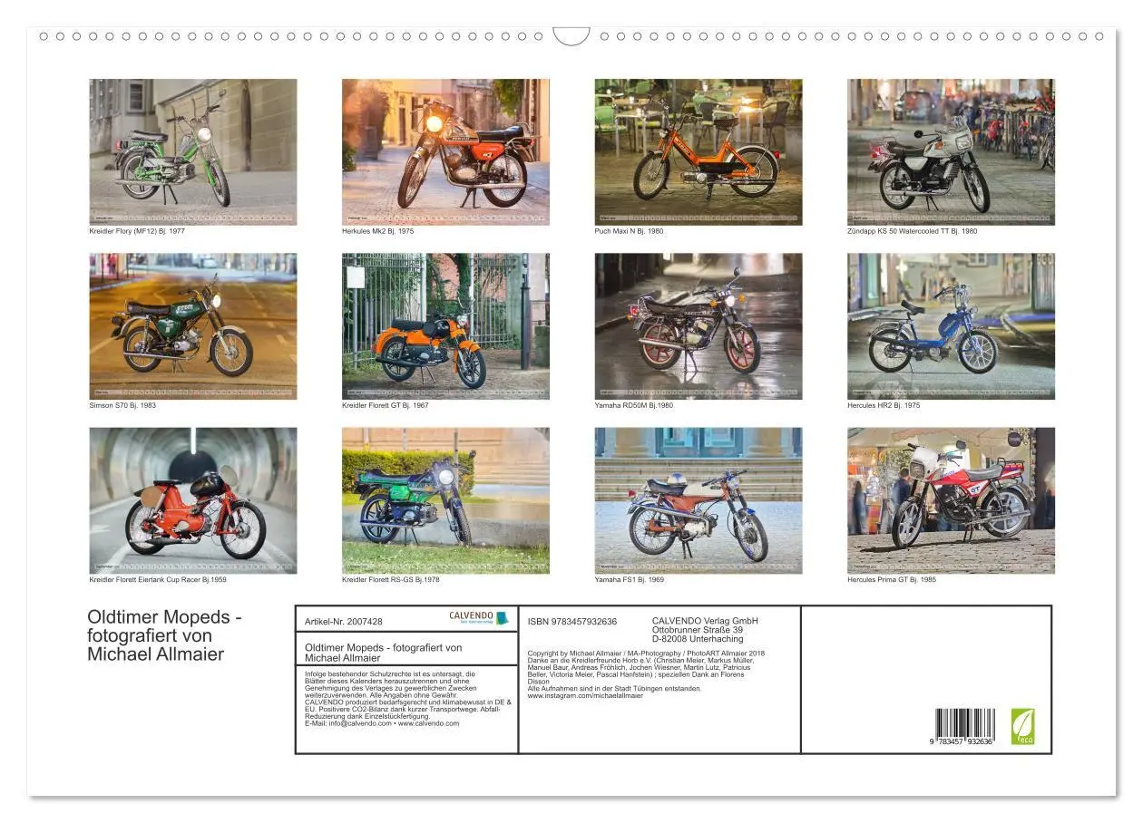 Bild: 9783457932636 | Oldtimer Mopeds - fotografiert von Michael Allmaier (Wandkalender...
