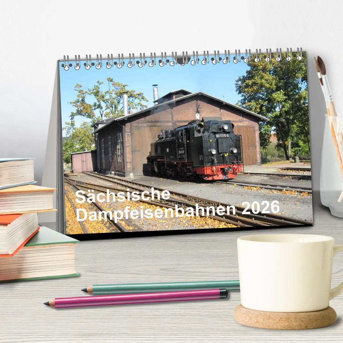 Bild: 9783516022636 | Sächsische Dampfeisenbahnen 2026 (Tischkalender 2026 DIN A5 quer),...