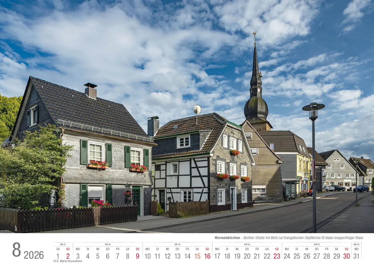 Bild: 9783965352636 | Wermelskirchen 2026 Bildkalender A3 Spiralbindung | Holger Klaes
