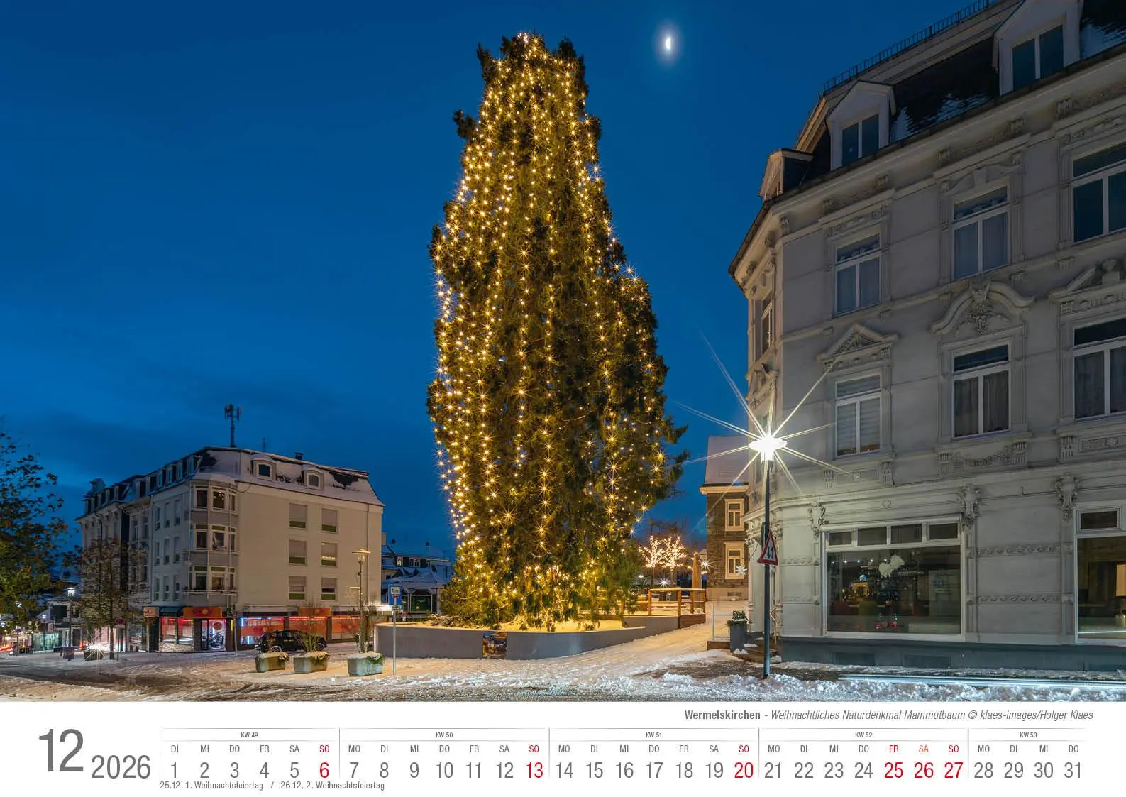 Bild: 9783965352636 | Wermelskirchen 2026 Bildkalender A3 Spiralbindung | Holger Klaes