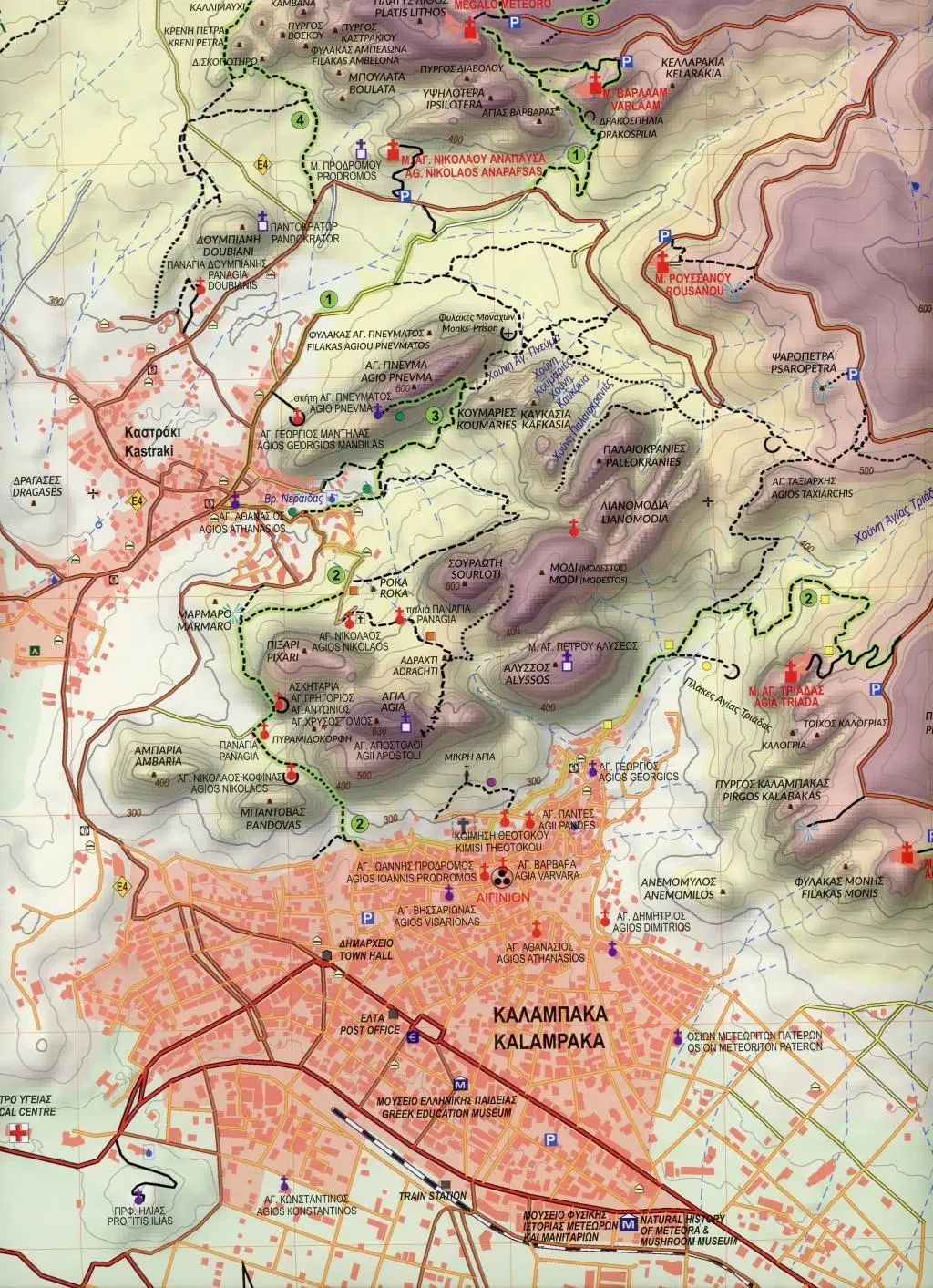 Bild: 9789609412636 | Topografische Bergwanderkarte 4.21. Meteora 3D 1:10 000 | (Land-)Karte