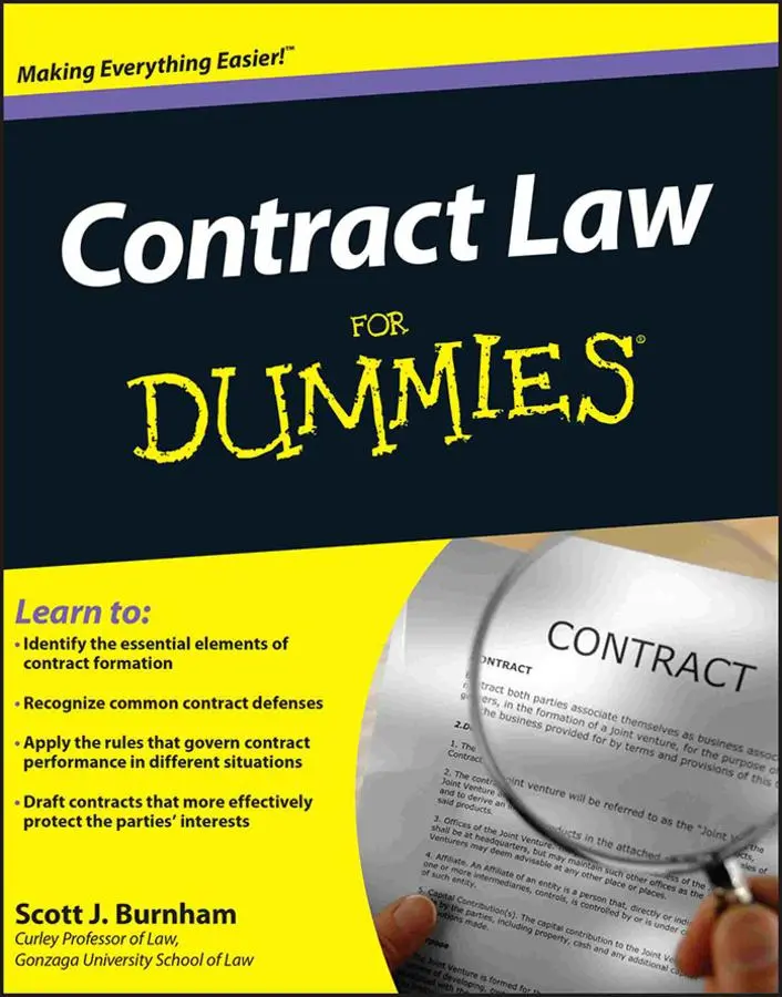 Cover: 9781118092736 | Contract Law for Dummies | Scott J Burnham | Taschenbuch | Englisch