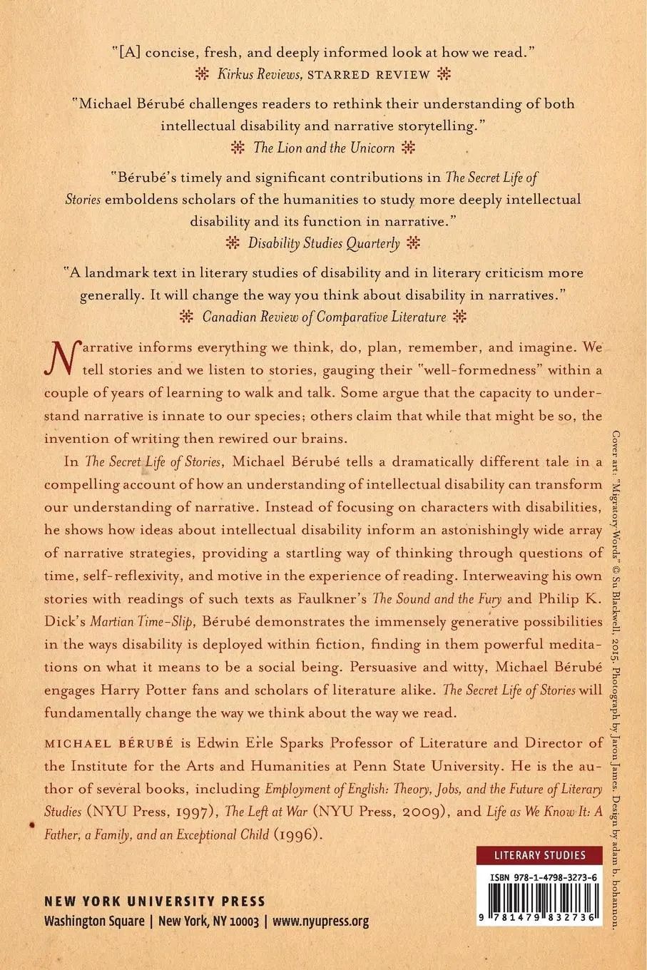 Rückseite: 9781479832736 | The Secret Life of Stories | Michael Bérubé | Taschenbuch | Englisch