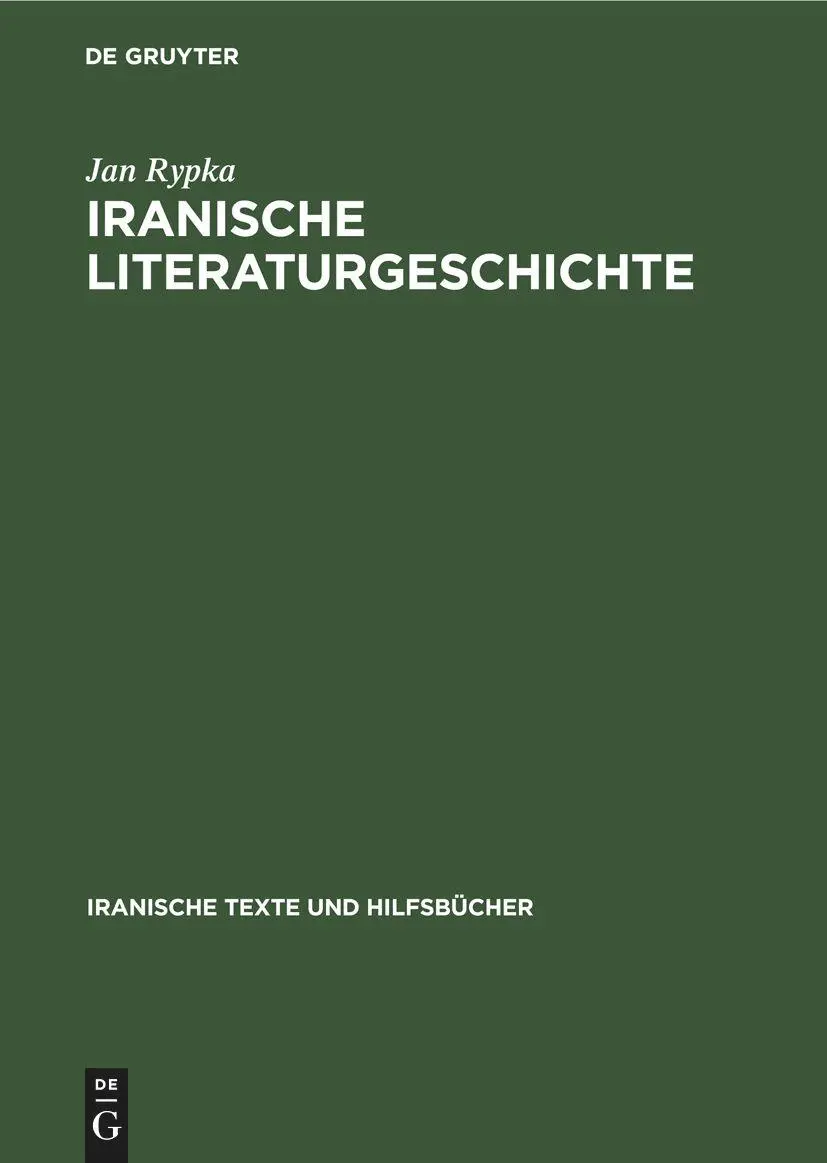 Cover: 9783112612736 | Iranische Literaturgeschichte | Jan Rypka | Buch | Deutsch
