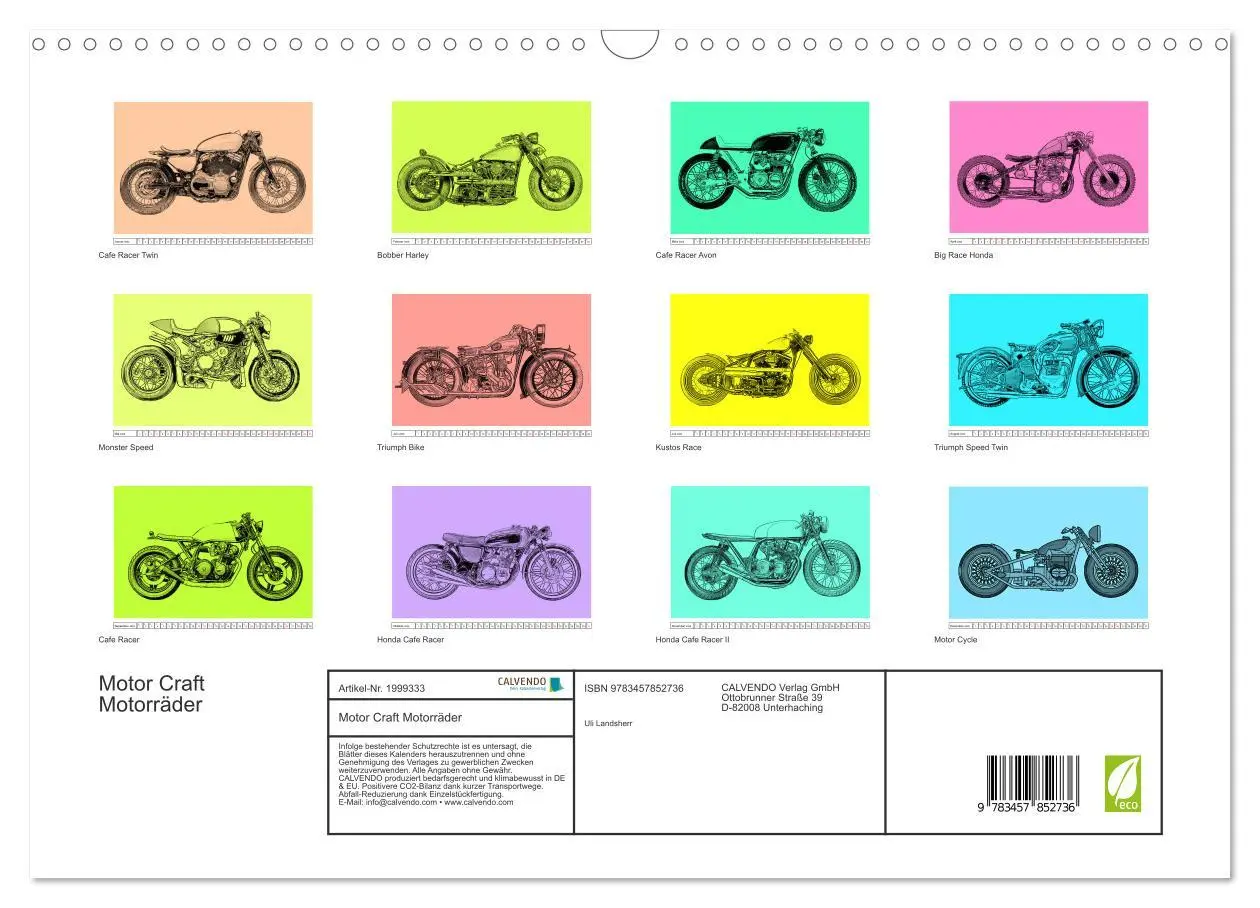 Bild: 9783457852736 | Motor Craft Motorräder (Wandkalender 2026 DIN A3 quer), CALVENDO...