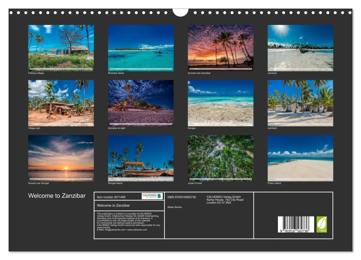 Bild: 9783516562736 | Welcome to Zanzibar (Wall Calendar 2026 DIN A3 landscape), CALVENDO...