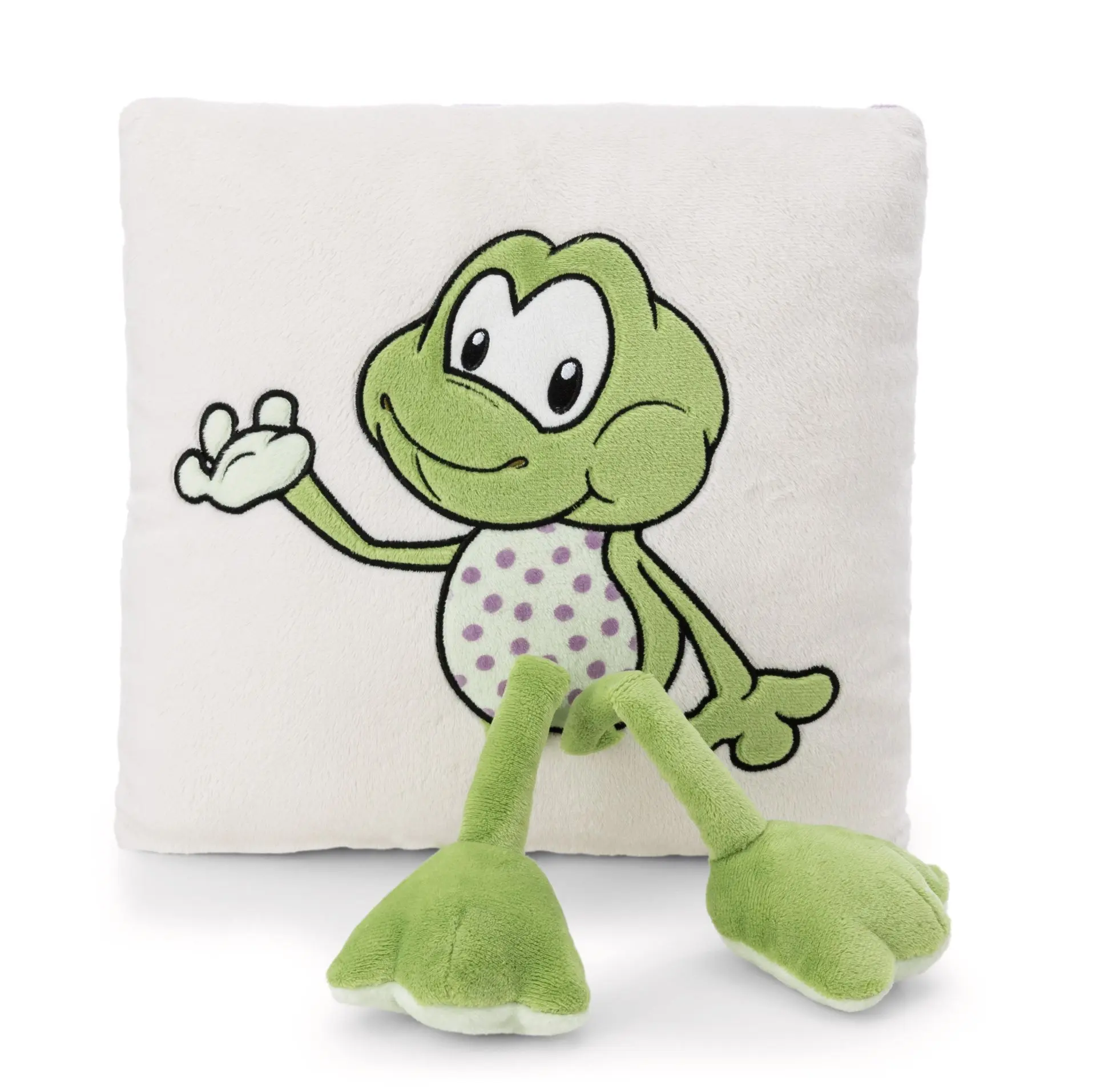 Cover: 4012390622836 | Nici 62283 Kissen Frosch Fridolin Frog quadratisch 30x30cm | 62283
