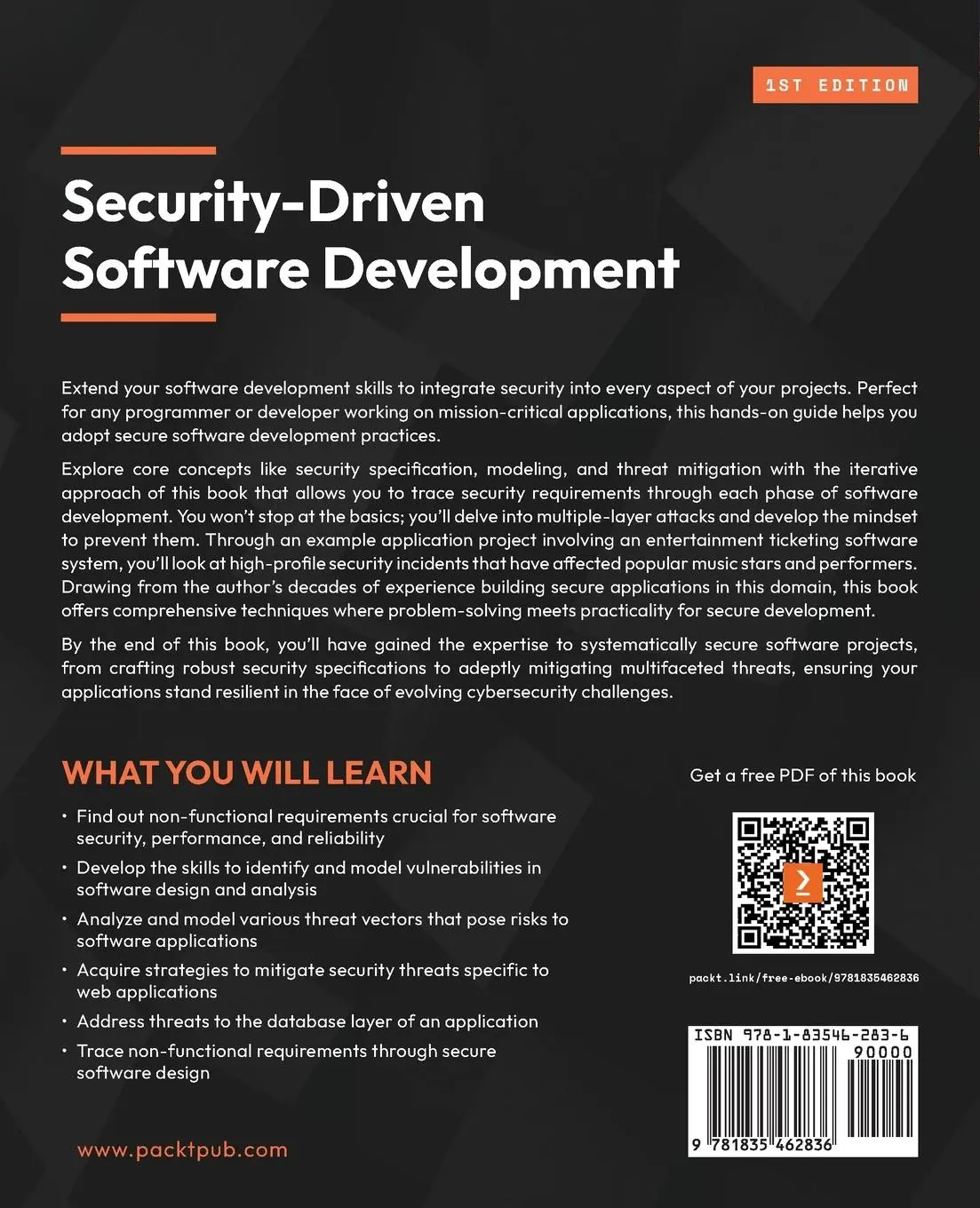 Rückseite: 9781835462836 | Security-Driven Software Development | Aspen Olmsted | Taschenbuch