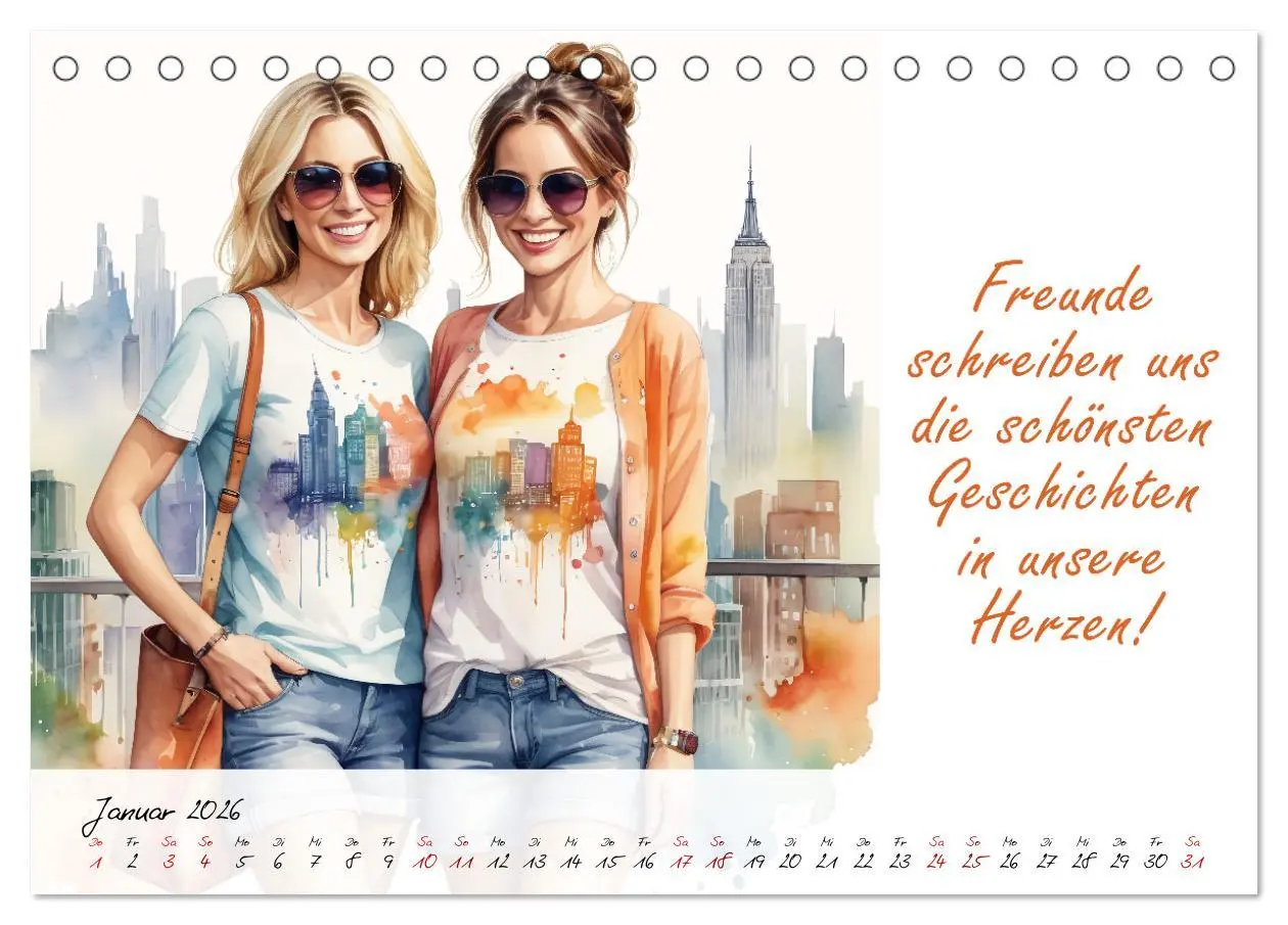 Bild: 9783457462836 | Beste Freundinnen (Tischkalender 2026 DIN A5 quer), CALVENDO...
