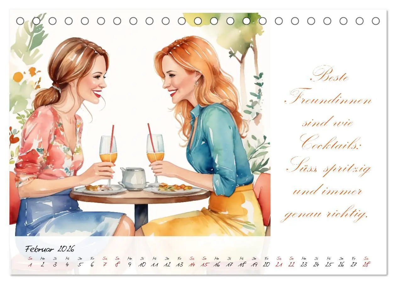 Bild: 9783457462836 | Beste Freundinnen (Tischkalender 2026 DIN A5 quer), CALVENDO...