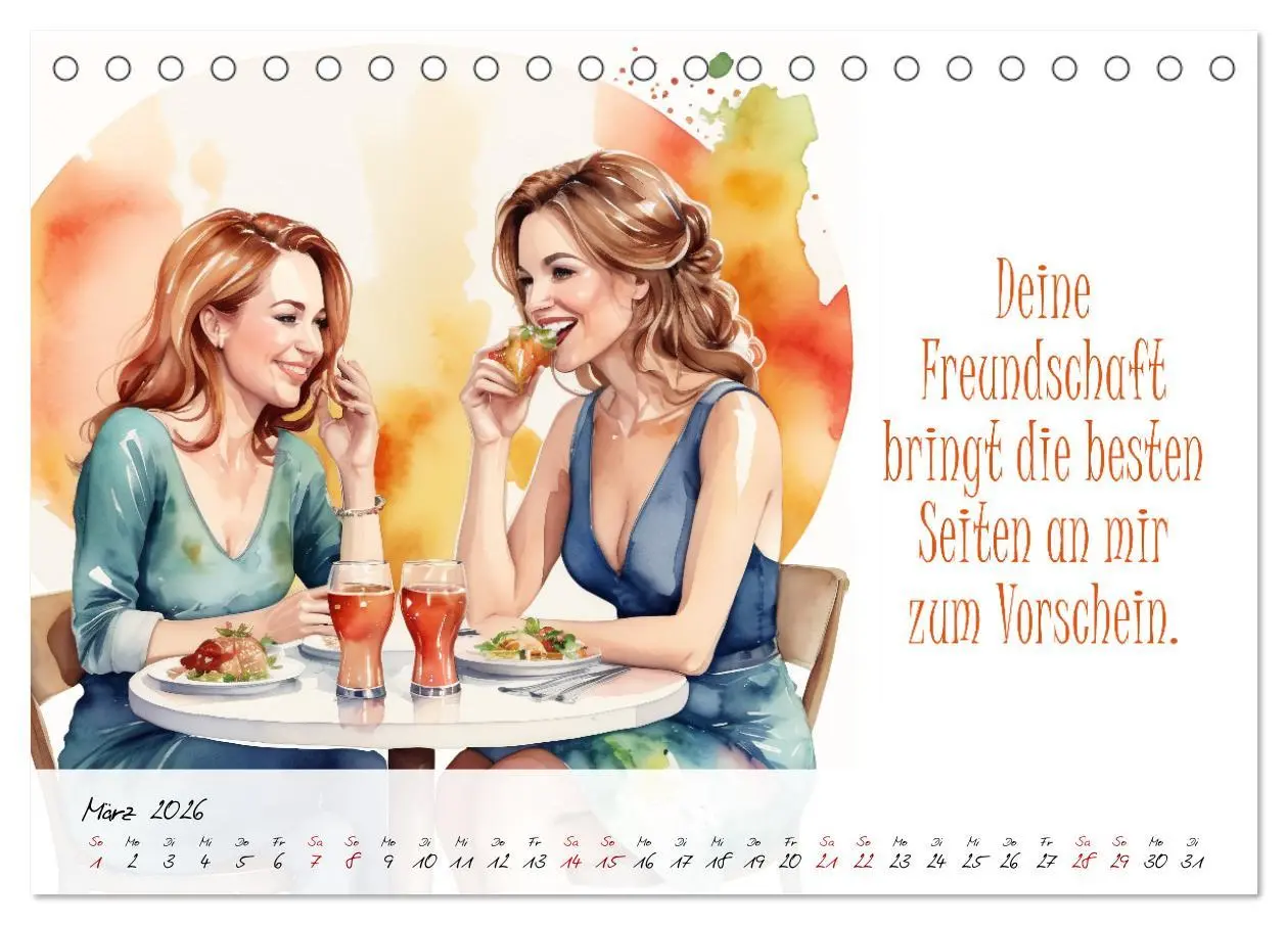 Bild: 9783457462836 | Beste Freundinnen (Tischkalender 2026 DIN A5 quer), CALVENDO...