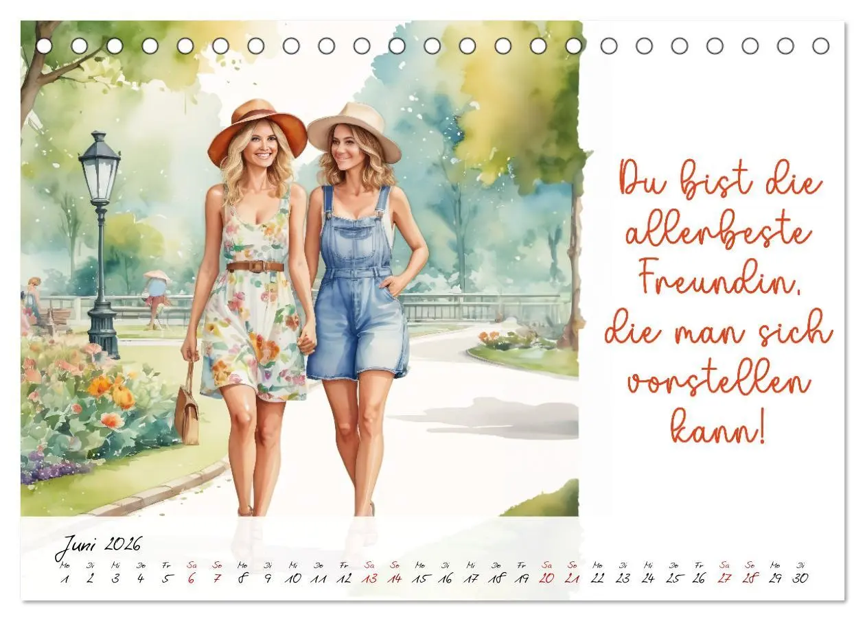 Bild: 9783457462836 | Beste Freundinnen (Tischkalender 2026 DIN A5 quer), CALVENDO...