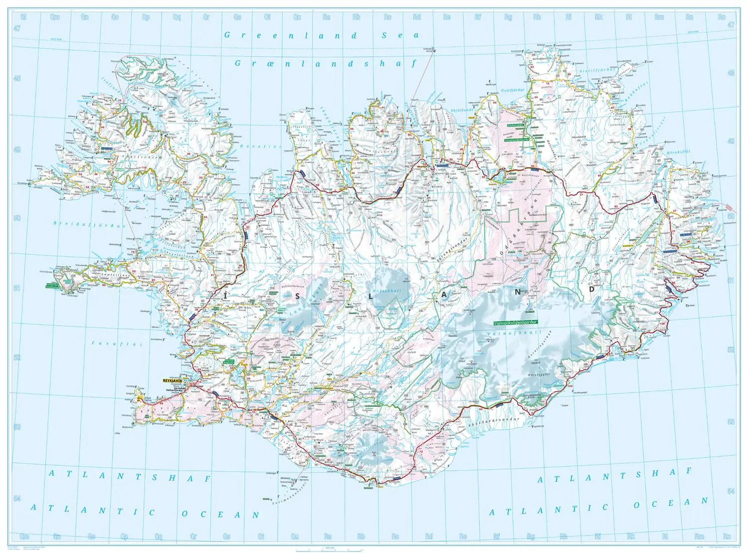 Bild: 9783826422836 | ADAC Länderkarte Island 1:600.000 | (Land-)Karte | ADAC LänderKarte