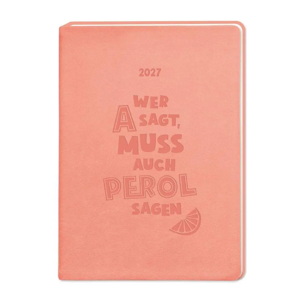 Cover: 9783986362836 | Terminplaner Lederlook 2027 Peach | Terminplaner Lederlook A6 | 136 S.