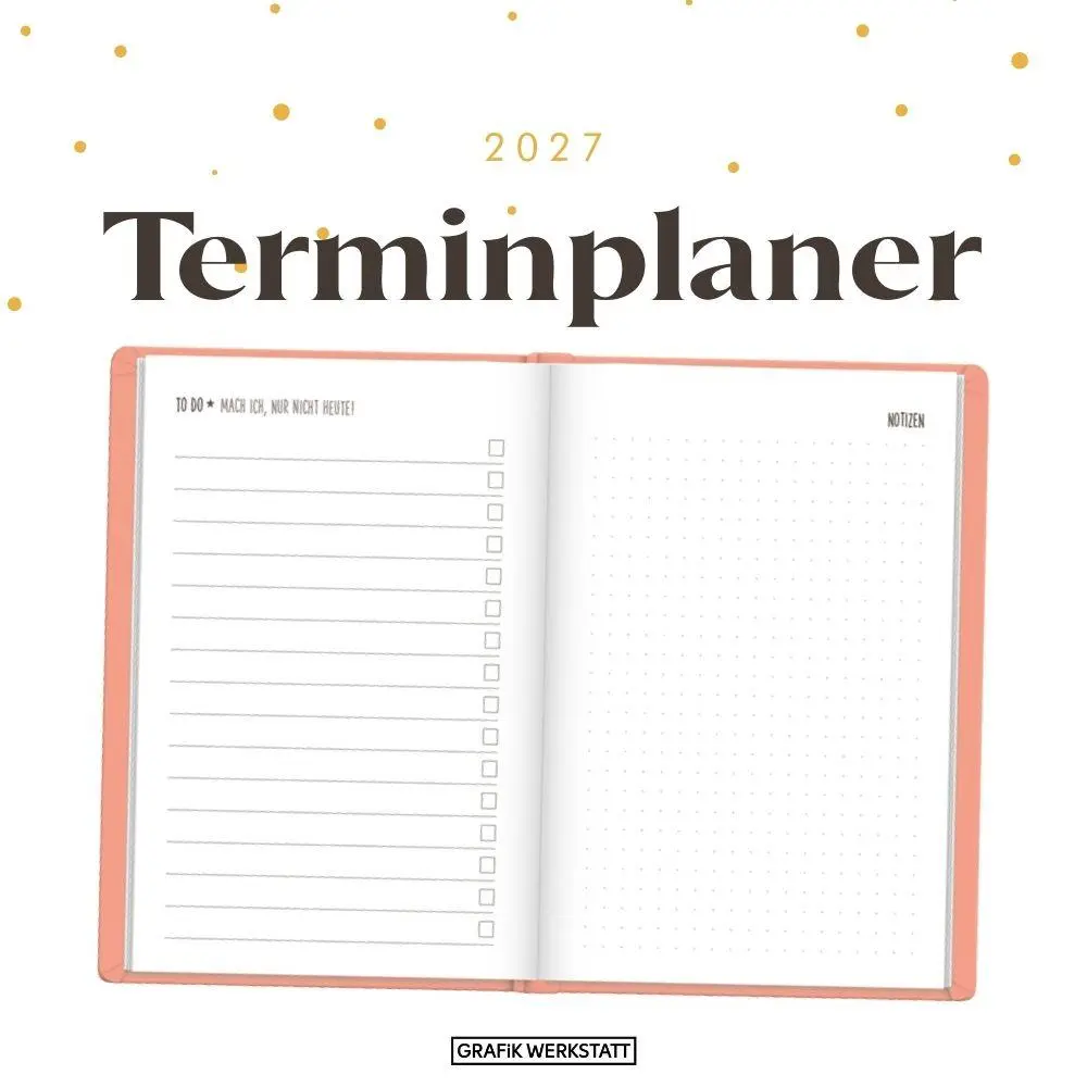 Bild: 9783986362836 | Terminplaner Lederlook 2027 Peach | Terminplaner Lederlook A6 | 136 S.