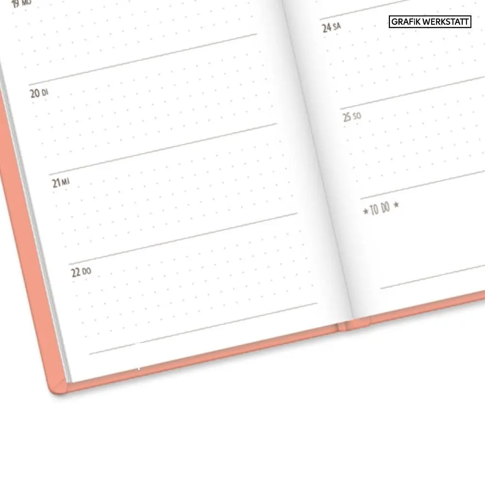Bild: 9783986362836 | Terminplaner Lederlook 2027 Peach | Terminplaner Lederlook A6 | 136 S.