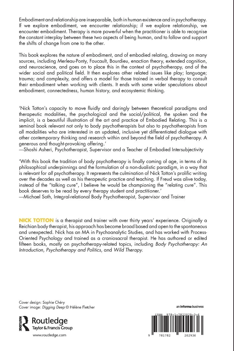 Rückseite: 9781782202936 | Embodied Relating | The Ground of Psychotherapy | Nick Totton | Buch