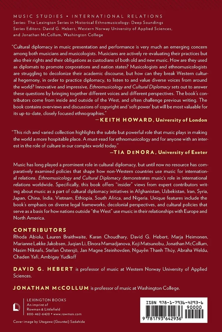 Rückseite: 9781793642936 | Ethnomusicology and Cultural Diplomacy | David G. Hebert (u. a.)