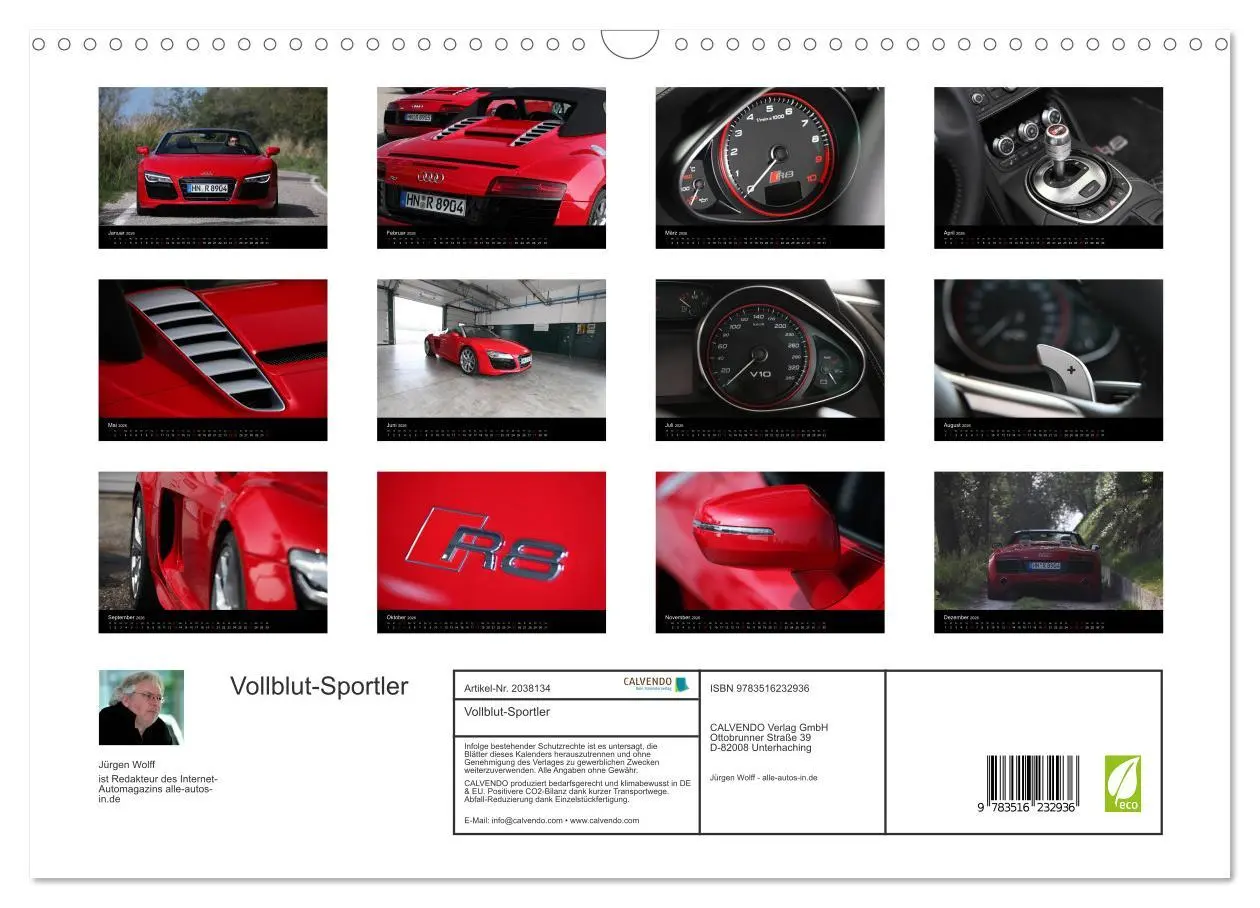 Bild: 9783516232936 | Vollblut-Sportler (Wandkalender 2026 DIN A3 quer), CALVENDO...