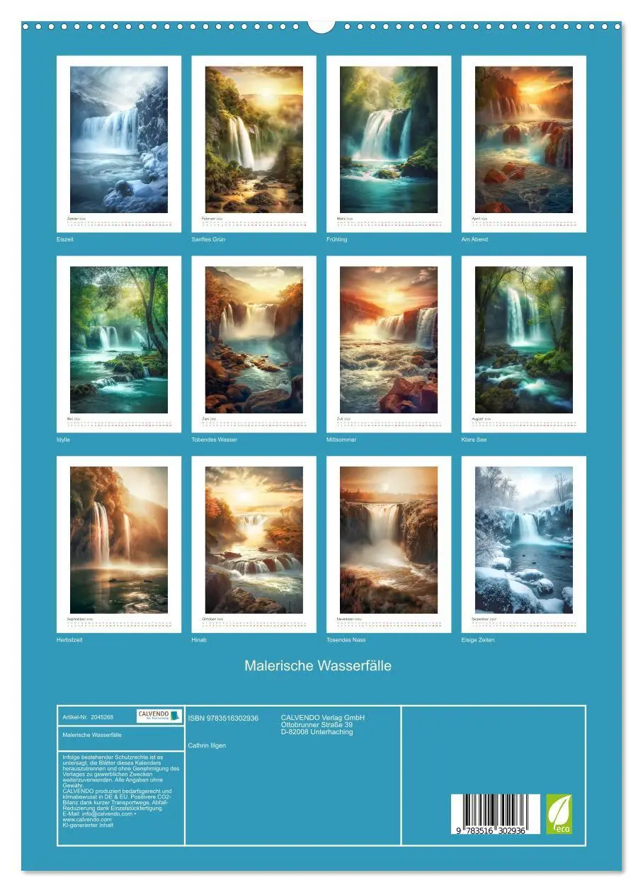 Bild: 9783516302936 | Malerische Wasserfälle (hochwertiger Premium Wandkalender 2026 DIN...