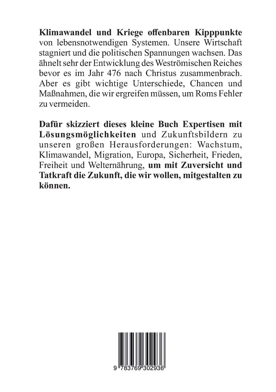 Rückseite: 9783769302936 | Zukunftsbilder für Deutschland | Wege vom Wissen zum Handeln | Specht