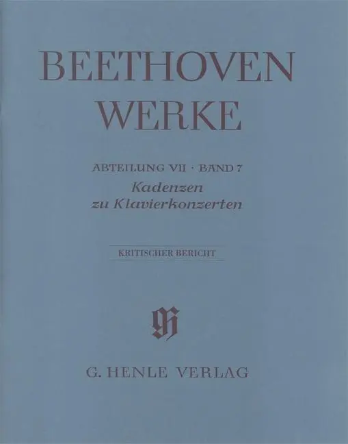 Cover: 9790201842936 | Kadenzen zu Klavierkonzerten | Critical report | Ludwig van Beethoven