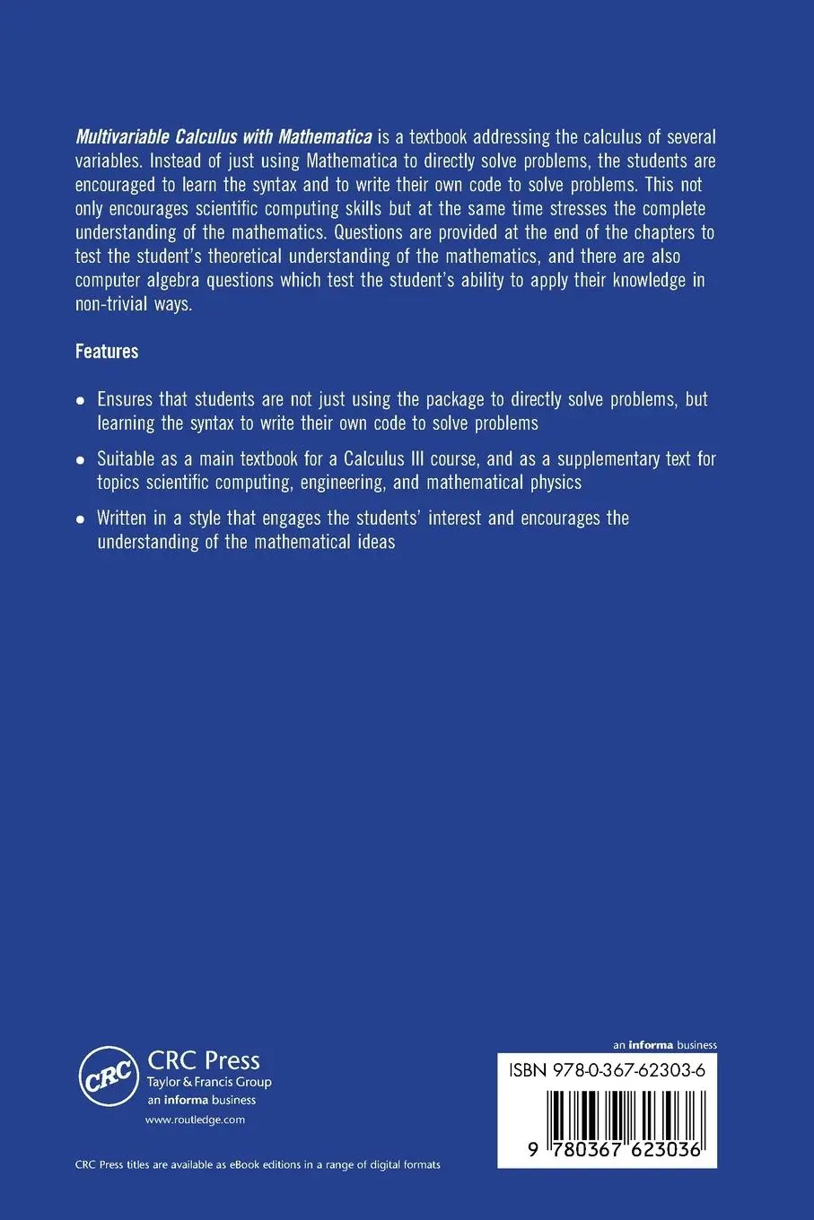 Rückseite: 9780367623036 | Multivariable Calculus with Mathematica | Robert P. Gilbert (u. a.)