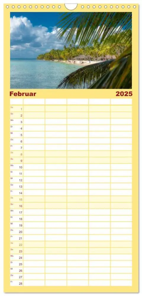 Bild: 9783457103036 | Familienplaner 2025 - Karibik Traum Isla Saona mit 5 Spalten...