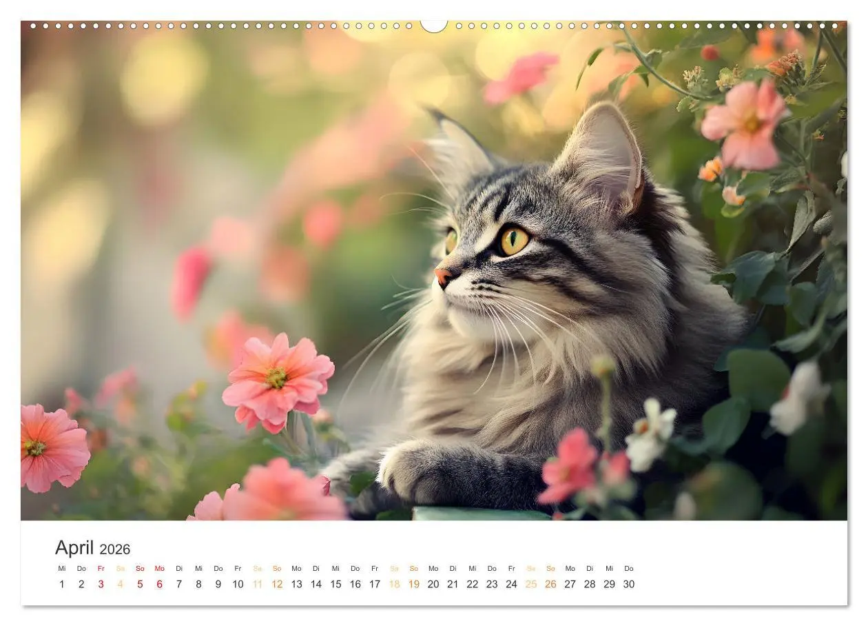 Bild: 9783457343036 | Katzen - sanfte Schönheiten (Wandkalender 2026 DIN A2 quer),...