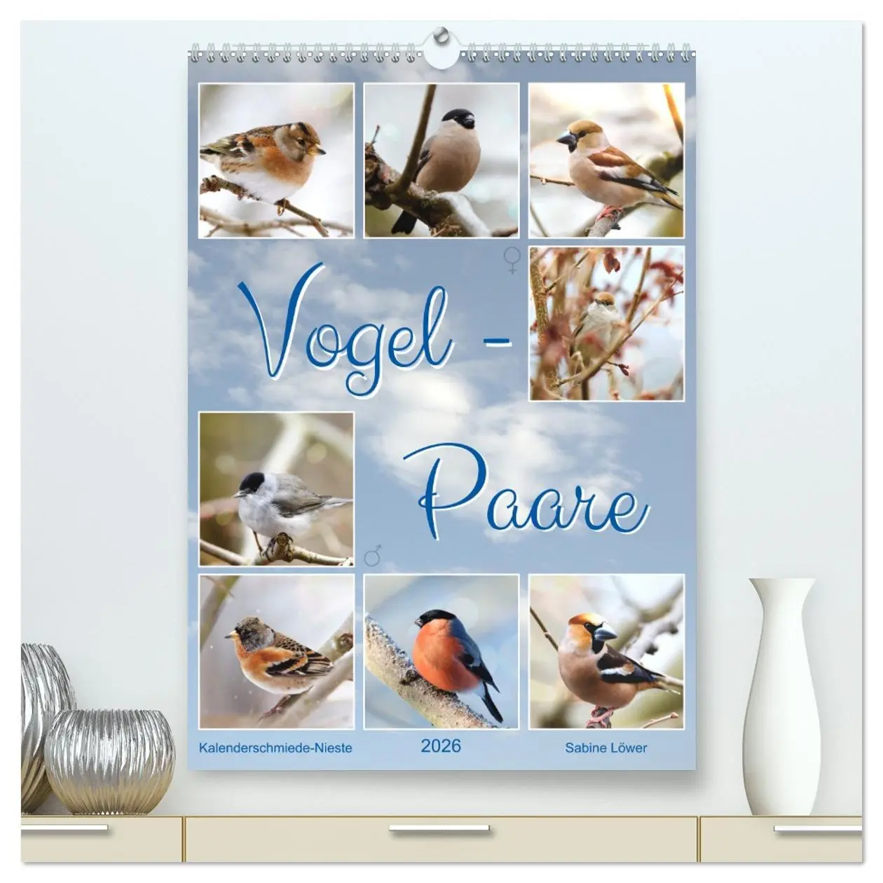Cover: 9783516363036 | Vogel-Paare (hochwertiger Premium Wandkalender 2026 DIN A2 hoch),...