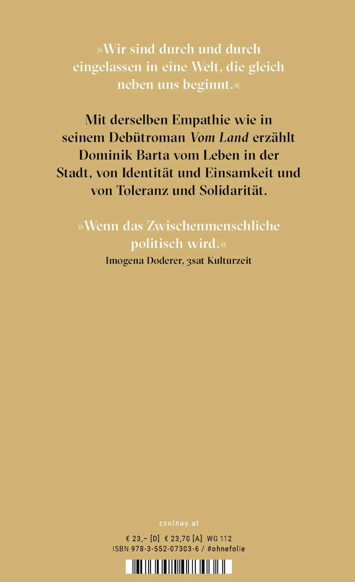 Bild: 9783552073036 | Tür an Tür | Roman | Dominik Barta | Buch | 208 S. | Deutsch | 2022