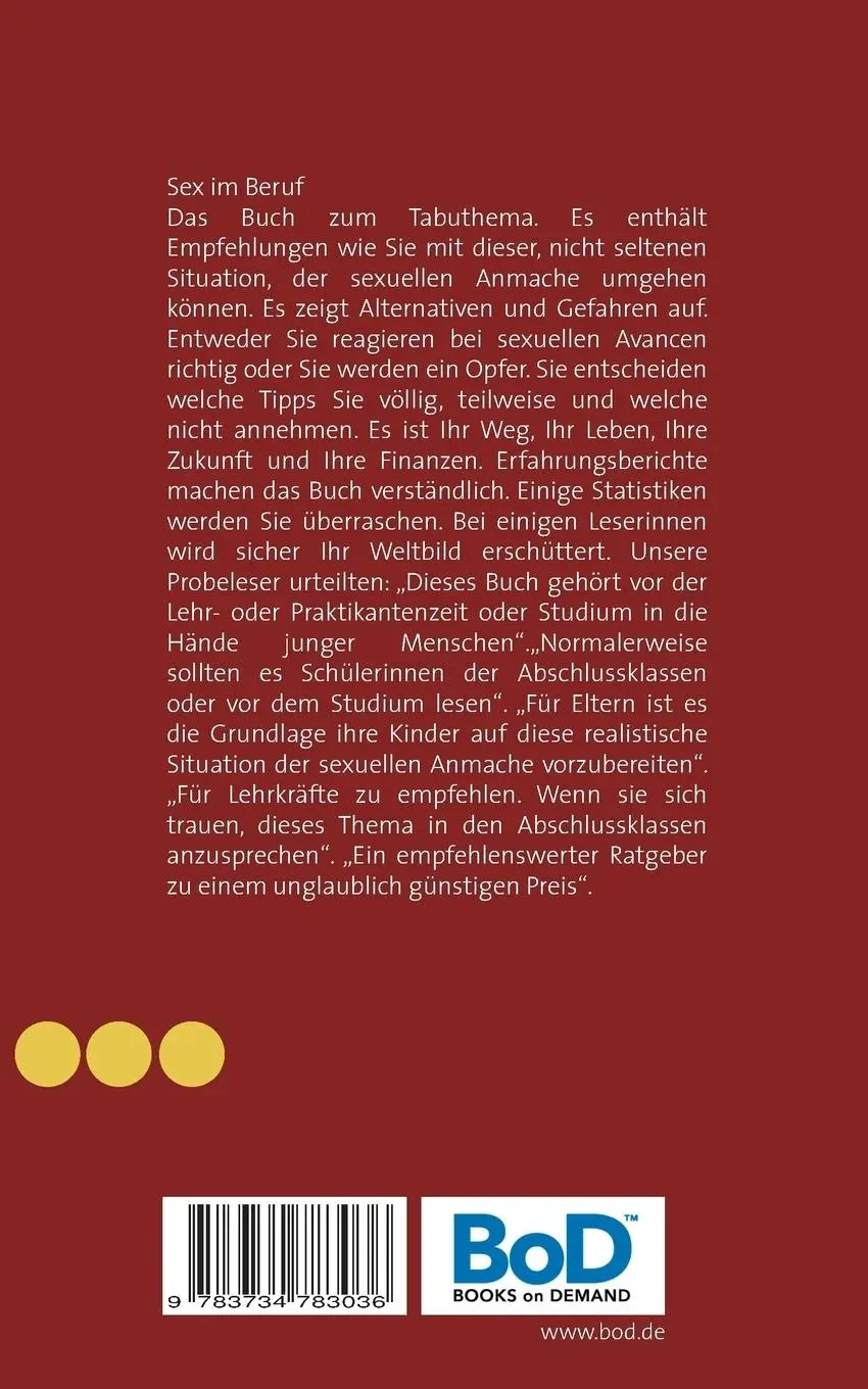 Rückseite: 9783734783036 | Sexuelle Belästigung in Beruf, Studium und Schule | Künneth | Buch