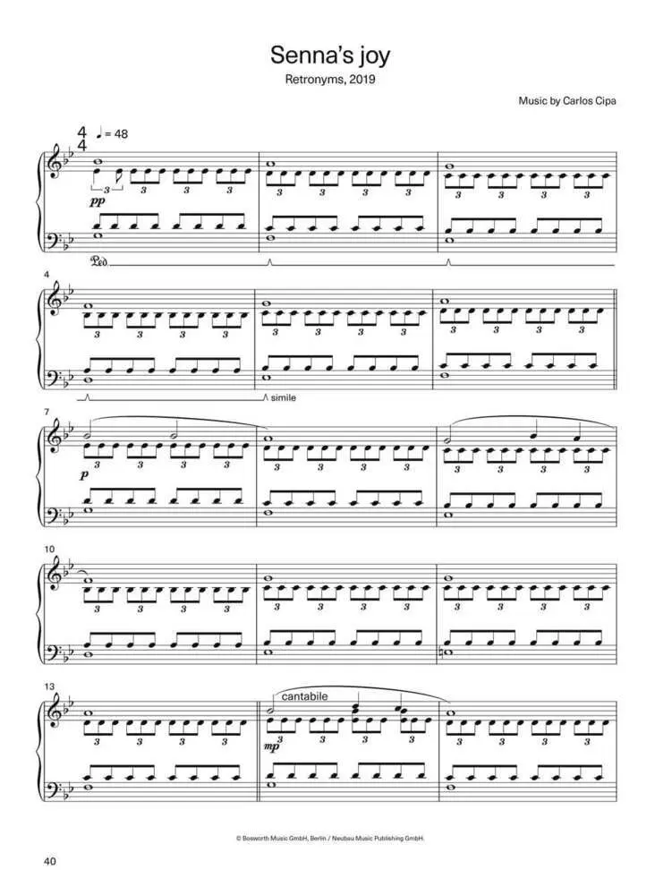 Bild: 9783954563036 | Carlos Cipa: Collected Piano Works | Edition | Taschenbuch | 136 S.