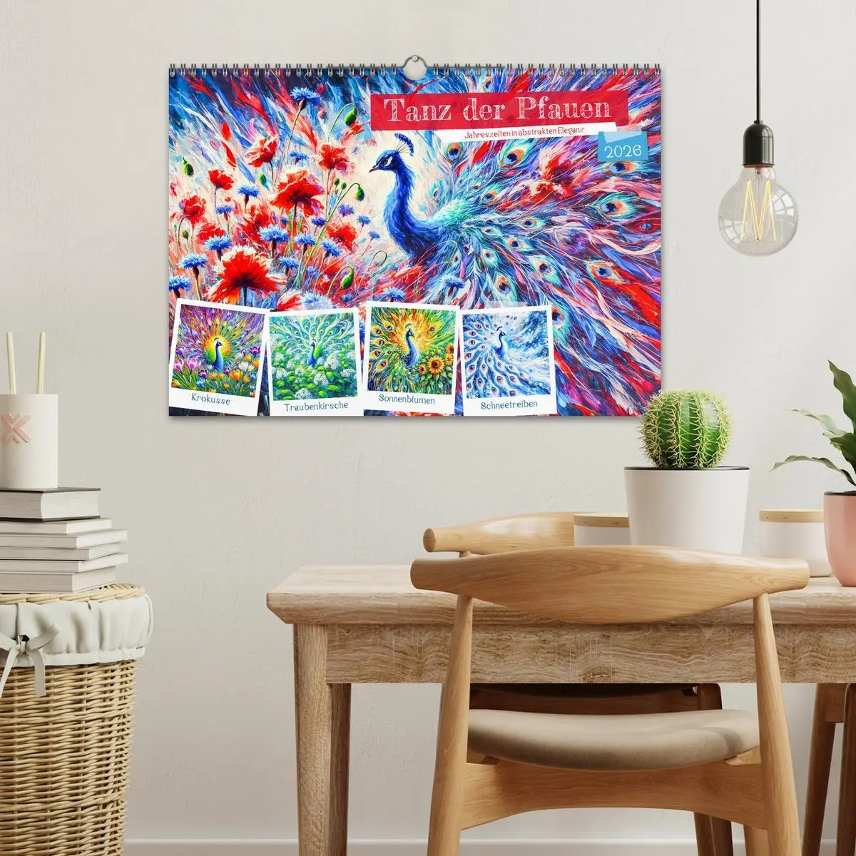 Bild: 9783457333136 | Tanz der Pfauen - Jahreszeiten in abstrakter Eleganz (Wandkalender...