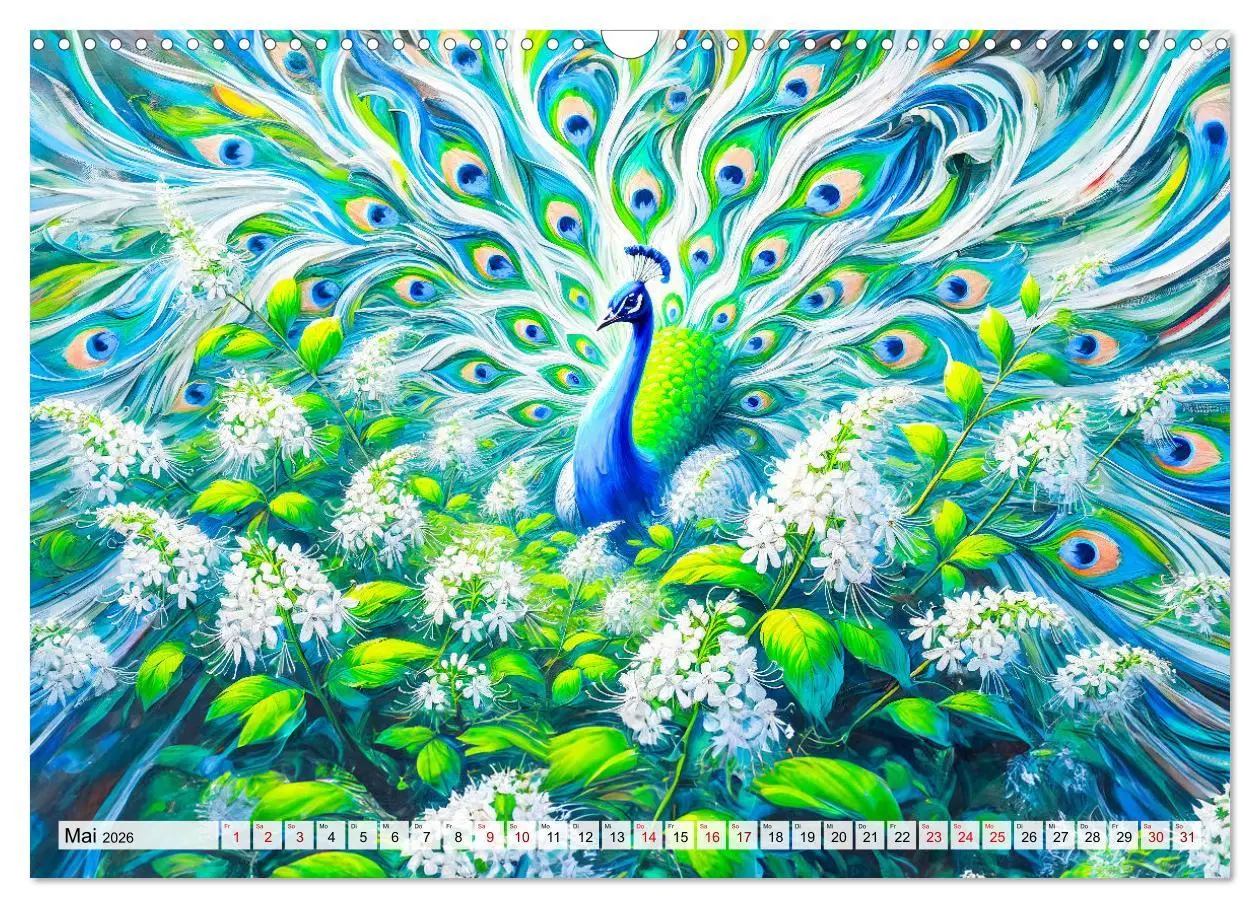 Bild: 9783457333136 | Tanz der Pfauen - Jahreszeiten in abstrakter Eleganz (Wandkalender...