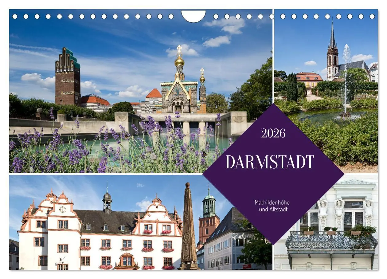 Cover: 9783457573136 | Darmstadt - Mathildenhöhe und Altstadt (Wandkalender 2026 DIN A4...