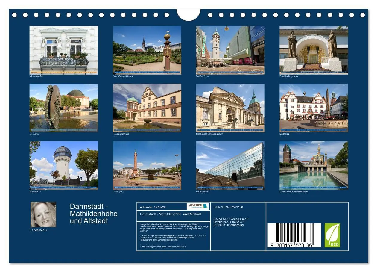 Bild: 9783457573136 | Darmstadt - Mathildenhöhe und Altstadt (Wandkalender 2026 DIN A4...