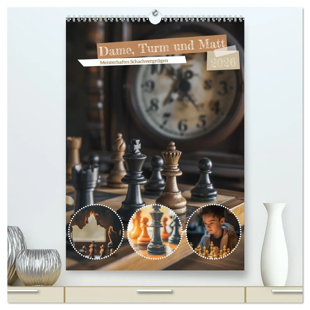 Cover: 9783516283136 | Dame, Turm und Matt (hochwertiger Premium Wandkalender 2026 DIN A2...