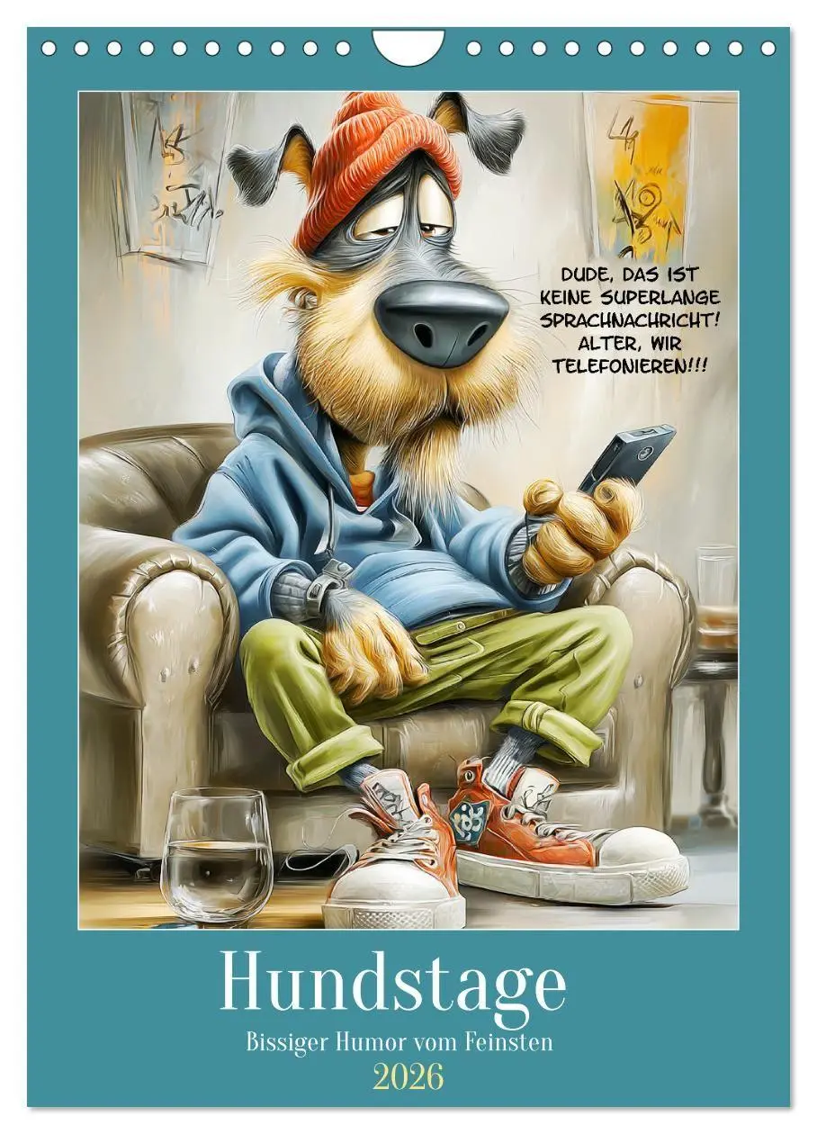 Cover: 9783516733136 | Hundstage. Bissiger Humor vom Feinsten (Wandkalender 2026 DIN A4...
