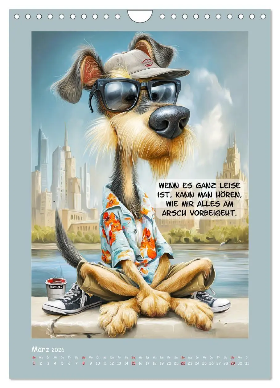 Bild: 9783516733136 | Hundstage. Bissiger Humor vom Feinsten (Wandkalender 2026 DIN A4...