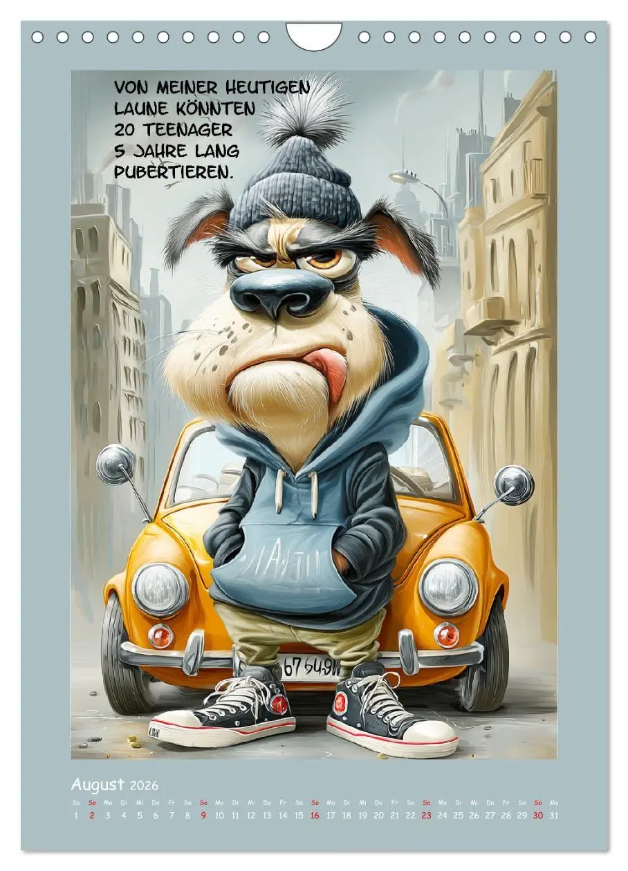 Bild: 9783516733136 | Hundstage. Bissiger Humor vom Feinsten (Wandkalender 2026 DIN A4...
