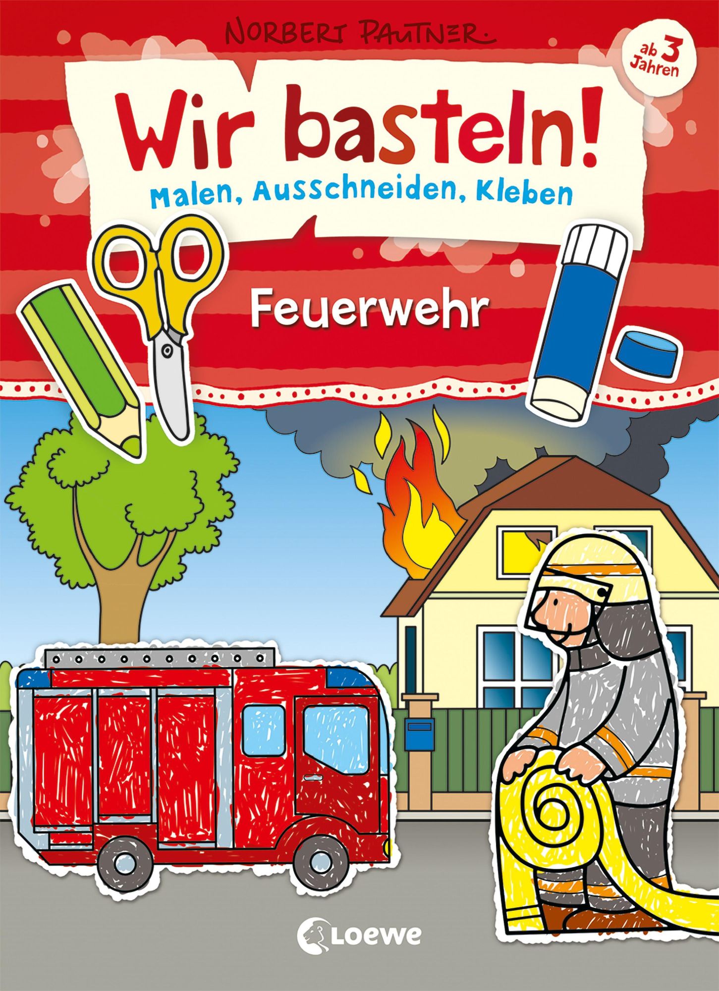 Cover: 9783743203136 | Wir basteln! - Malen, Ausschneiden, Kleben - Feuerwehr | Pautner