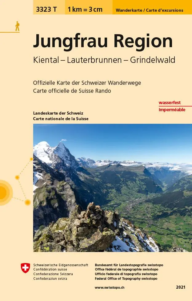 Cover: 9783302333236 | Swisstopo 1 : 33 333 Jungfrau Region | (Land-)Karte | Deutsch | 2015