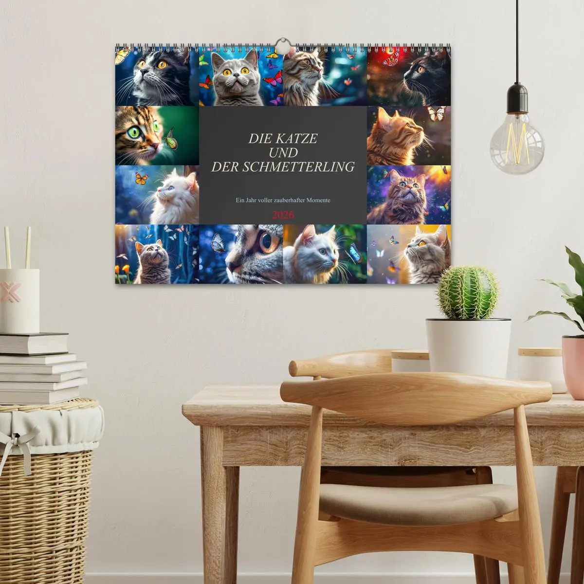 Bild: 9783457493236 | Die Katze und der Schmetterling (Wandkalender 2026 DIN A3 quer),...