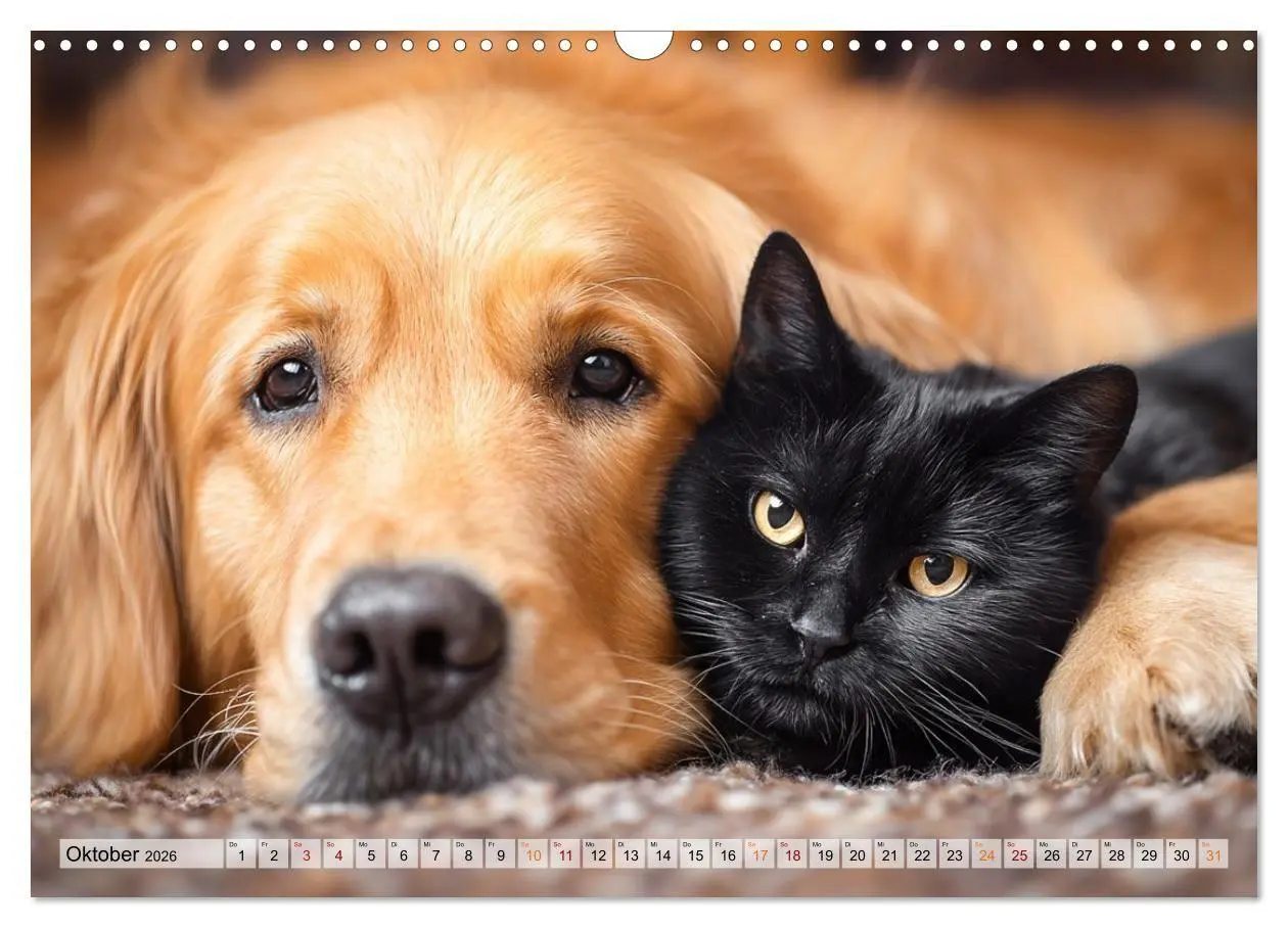 Bild: 9783516653236 | Hund und Katze - Tierische Freunde (Wandkalender 2026 DIN A3 quer),...