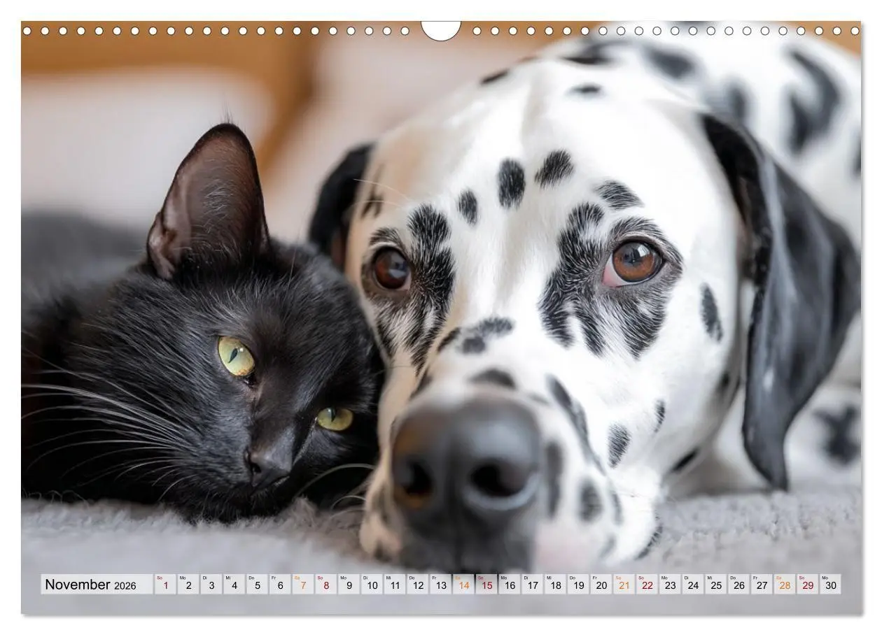 Bild: 9783516653236 | Hund und Katze - Tierische Freunde (Wandkalender 2026 DIN A3 quer),...