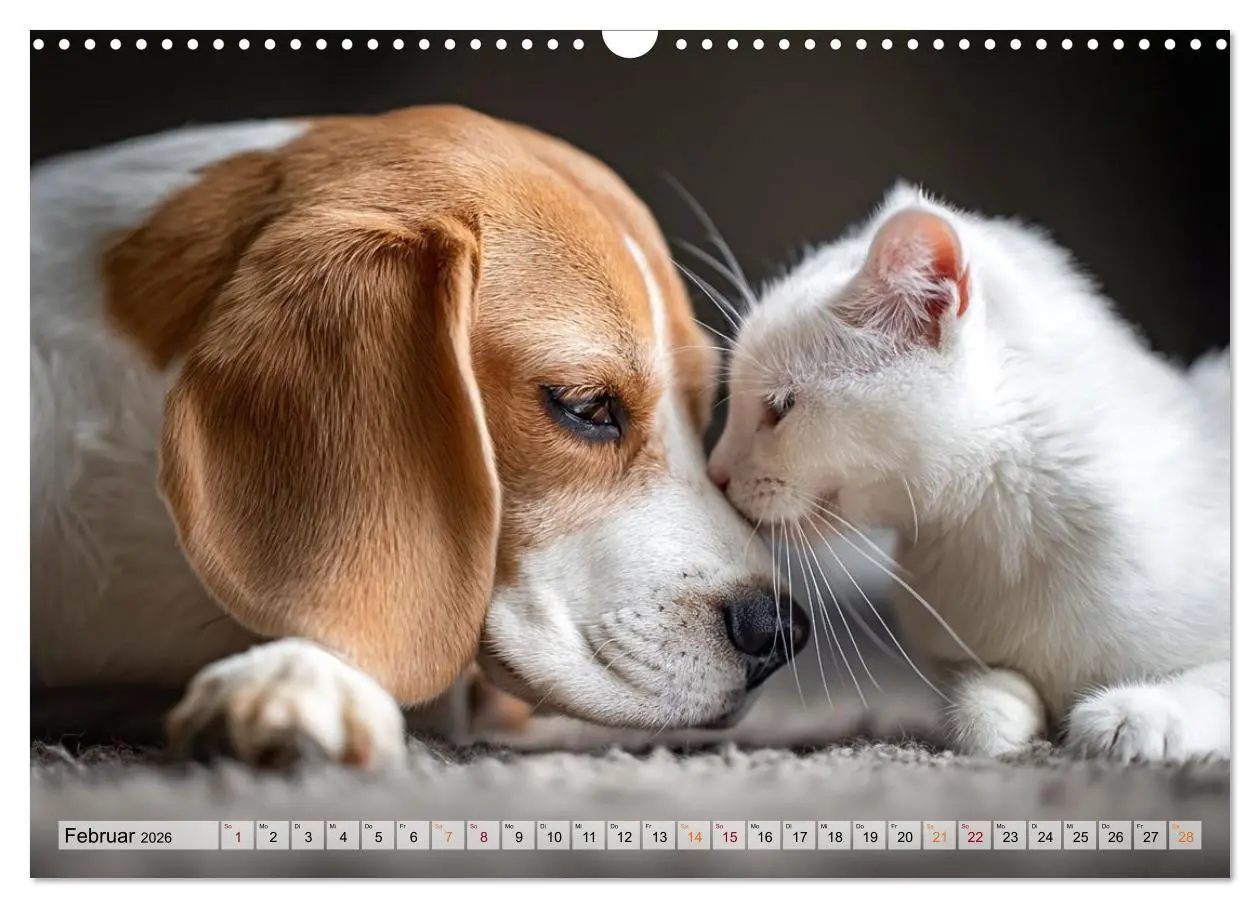 Bild: 9783516653236 | Hund und Katze - Tierische Freunde (Wandkalender 2026 DIN A3 quer),...